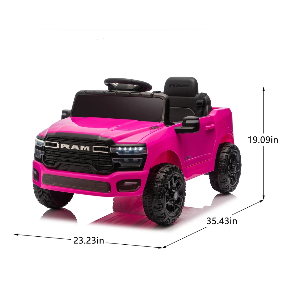 Camión Dodge RAM 3500 12V para niños con control de padres ajuste de 3 velocidades LED Foto 3 de 4