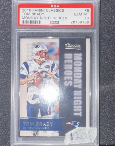 Panini 2016 Classics Tom Brady Monday Night Heroes #9 Patriots PSA 10