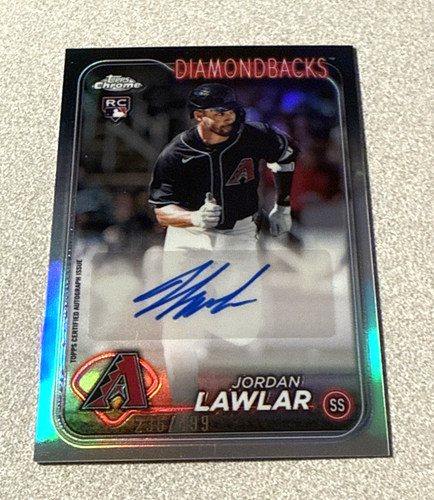 2024 Topps Chrome RC rifrattore automatico #AC-JL Jordan Lawlar Diamondbacks /499 - Foto 1 di 2