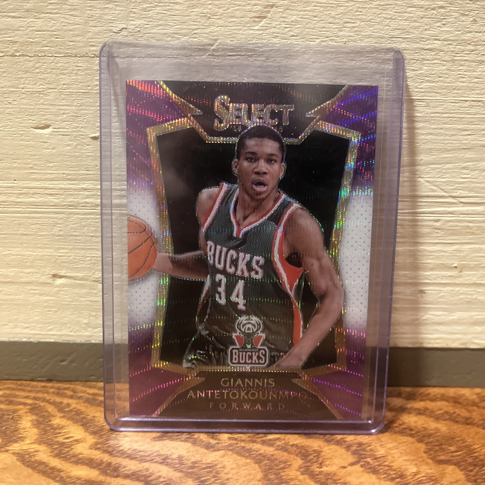 2014 Select Giannis #75 Silver Prizm Bucks 2nd Year Refractor