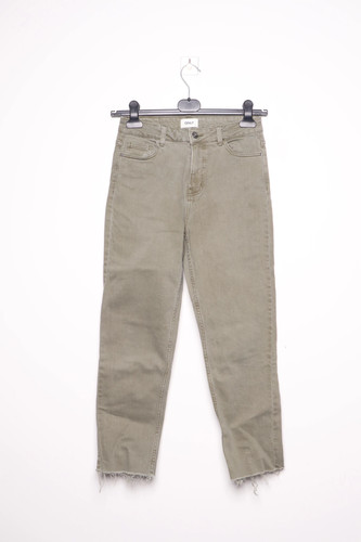 ONLY Jeans Regular Fit Donna Verde Orlo Sfrangiato (INT XS)