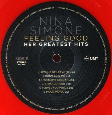 ニーナ・シモン feeling good 限定Red Vinyl Nina Simone - Feeling Good: Her Greatest Hits (TARGET