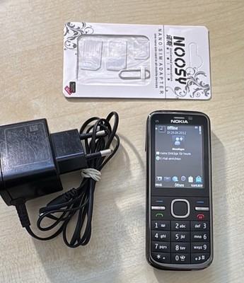Nokia C5-00 (RM-745) Schwarz Geprüft, Händler, Volle Funktion Garantie Komplett