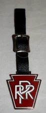 Pennsylvania Railroad PRR Pocket Watch Fob with Strap - Railway Train Classic