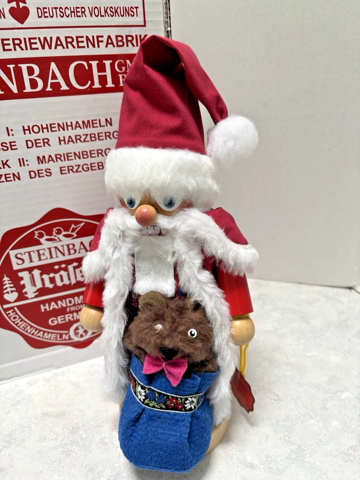 STEINBACH 12" GERMAN ALPINE SANTA WOODEN NUTCRACKER #1388 ORIG BOX