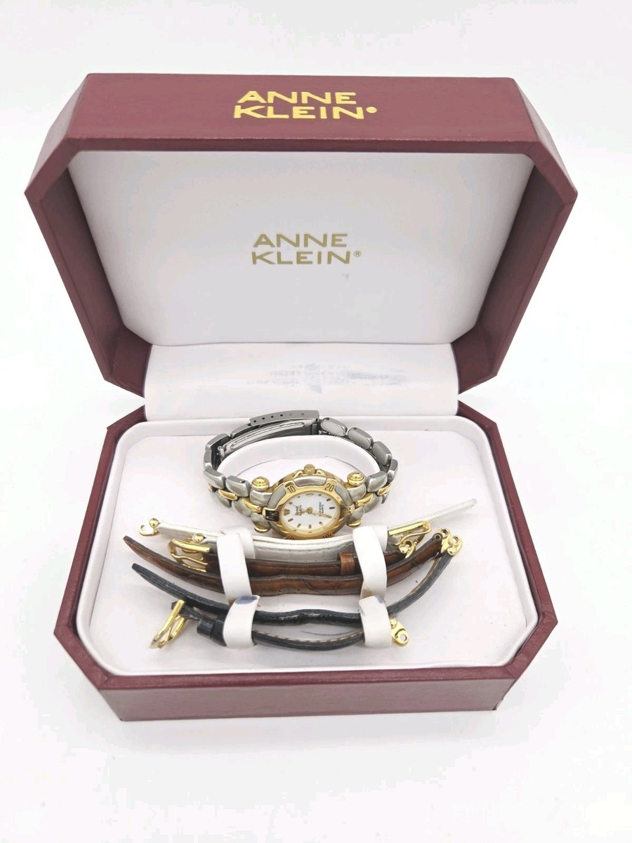 VTG Anne Klein Perfume Lize Watch Set Men\'s‎ & Women\'s  Set Gift Gold Silver J Vintage Anne Klein Ll Interchangeable Bezel Watch Set With  main image 4