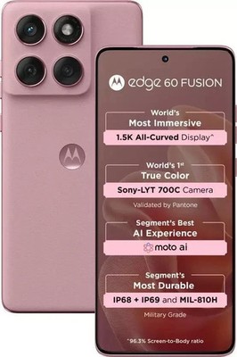 Motorola Edge 60 Fusion 5G (Pink 256 GB 8 GB RAM) 6.67 Global