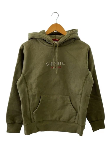 Felpa Supreme con cappuccio S cotone kaki usata