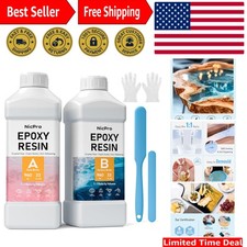 High Gloss 64oz Epoxy Resin Kit - Self-Leveling  Perfect for Casting Projects
