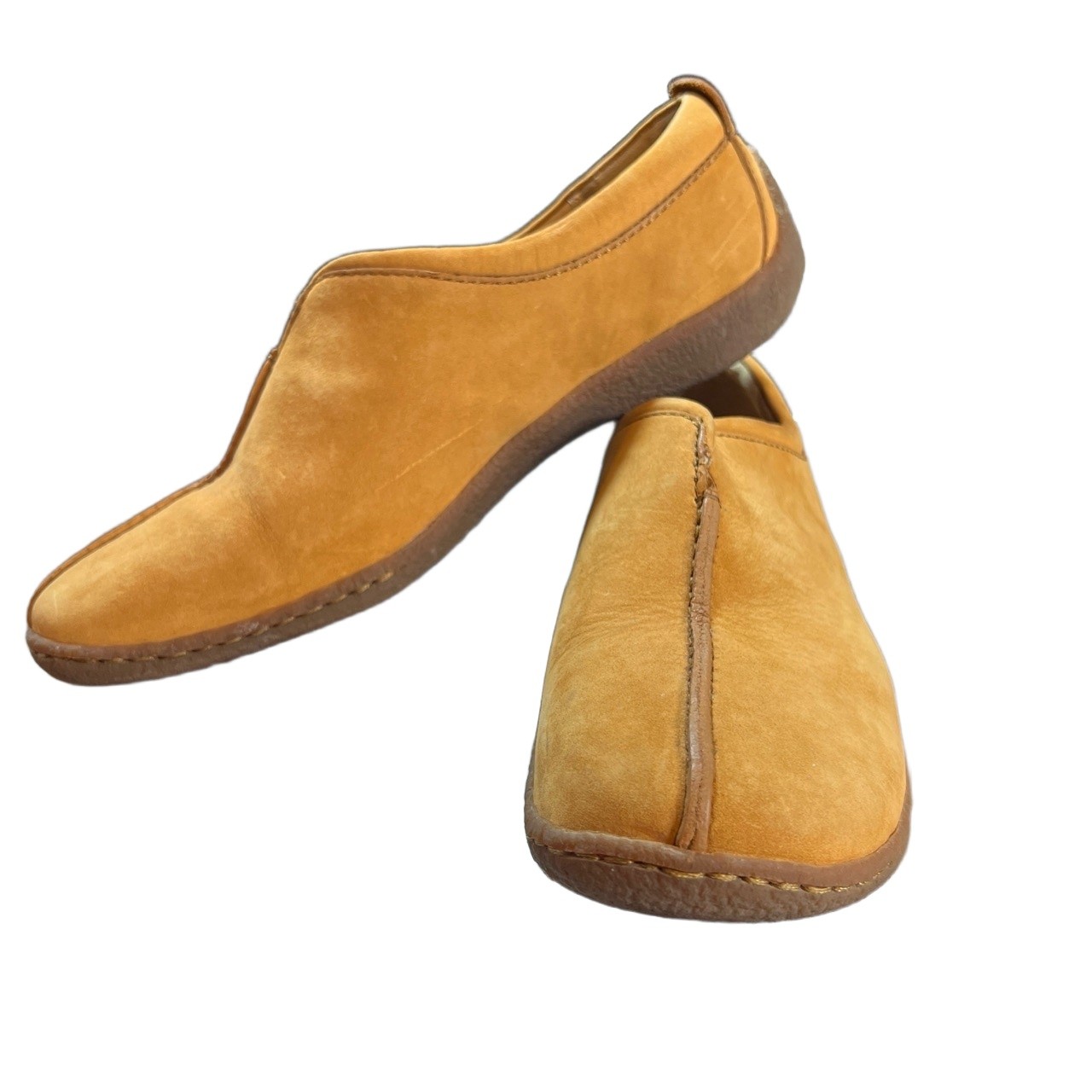 SAOLA Scarpe comode slip on Born donna taglia 9 EU 40 5 pelle nabuk marrone suola crepe