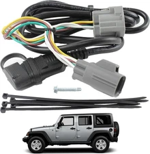 67 Inch 4-Pin Trailer Wiring Harness 17275.01 Compatible with 2007-2018 Jeep Wra