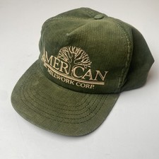 Vintage Corduroy Trucker Hat American Millwork Corp. Made In The USA