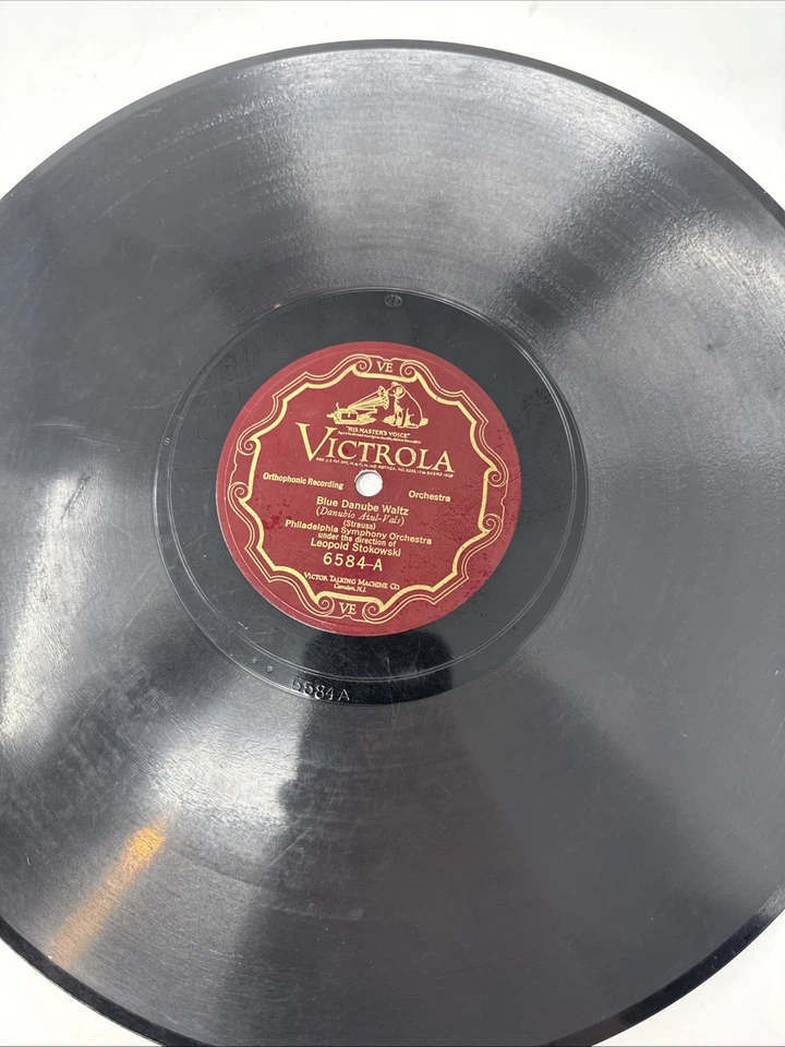 Leopold Stokowski - Blue Danube Waltz / Tales From The Vienna Woods - 12" 78 rpm Foto 2 de 4