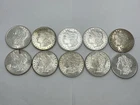 Lot of 10 BU/AU Morgan 90% Silver Dollars 1880-1890 Assorted mint marks NO RESER