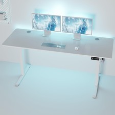 Standing Desk, 63x24 Inch Height Adjustable Electric Sit Stand up Desk, Ergon...