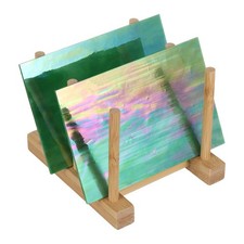 4 x 6 Inch Stained Glass Sheets, 2 Sheets Art Glass, Dark Green Fantasy