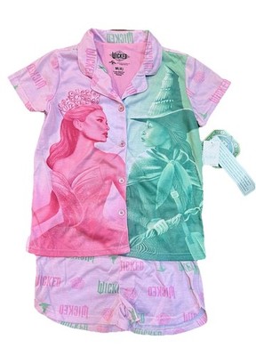 Wicked For Good Girls Pajama 2 Pc set Shirt Shorts Size 8 Med NWT s