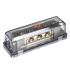 1/0 Gauge Distribution Block Three 4 Ga Outputs 12V Alphasonik ADB20-34