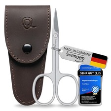 Solingen Nail Scissors Curved Blade   Precision German Steel for Brown