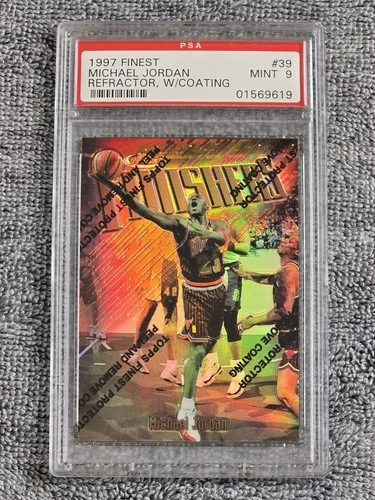 1997 Finest Finishers Refractor W/ Coating PSA 9 Michael Jordan Card RARE