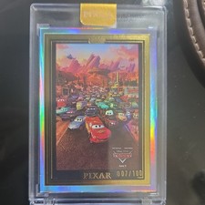 2025 Topps Disney Pixar Gold Encased Wall Art Cars Original 2006 # /100