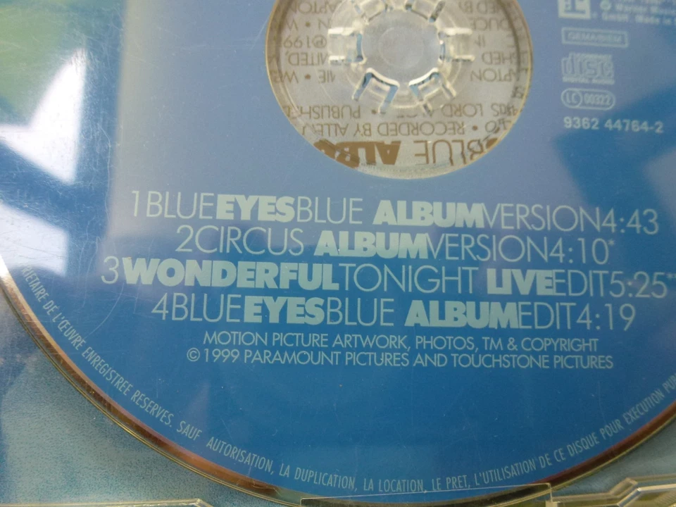Eric Clapton – Blue Eyes Blue ⭐️ Single  CD - 1999 - neuwertig - Bild 3 von 3