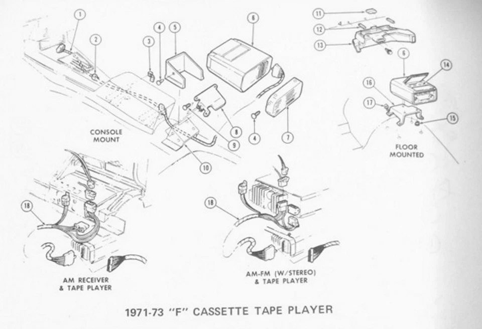71 72 73 REPRODUCTOR DE CASSETTE PONTIAC FIREBIRD DELCO a ARNÉS DE RADIO 1971 1972 1973 Foto 2 de 4