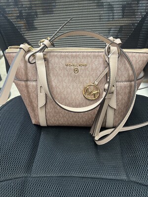 Michael Kors Sullivan Small Convertible Top Zip Tote Handbag, Ballet Pink NWT