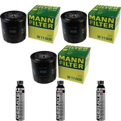 3x MANN-FILTER Ölfilter W 11 008 + LIQUI MOLY Cera Tec 3721