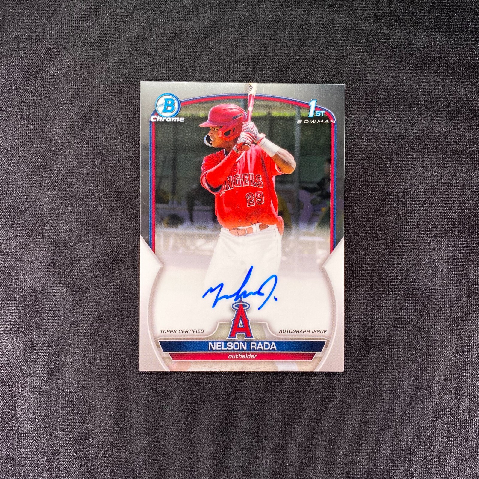 2023 Bowman Nelson Rada 1st Chrome Auto CPA-NR Angels Autograph