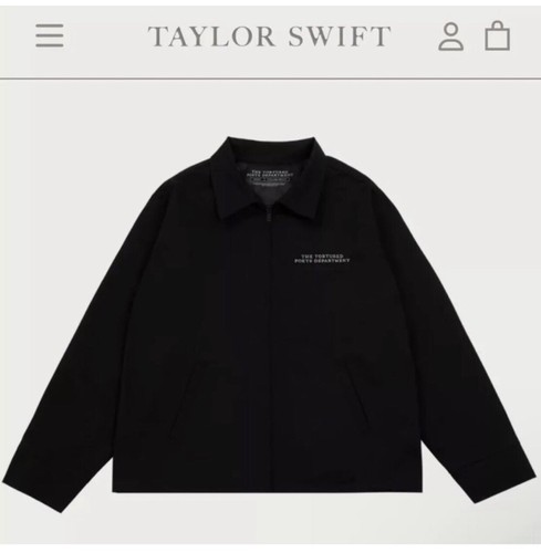 NEW The Tortured Poets Department TTPD Black Jacket XL (NO Patches)
