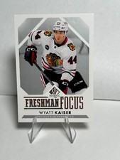 2023-24 SP Authentic Freshman Focus Blue #FF19 Wyatt Kaiser Chicago Blackhawks