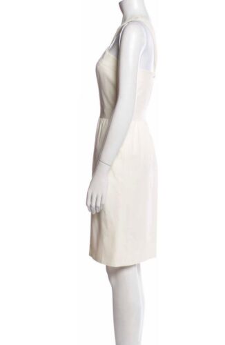 Chanel Vintage 1998 White Midi Scuba Halter Dress 38 40 42 6 8 10 Logo Bow M L - Picture 16 of 23