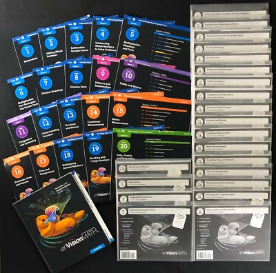 3rd Grade -Pearson enVision 2009 TEACHER'S EDITION Entire Set Topics 1-20 (2009)