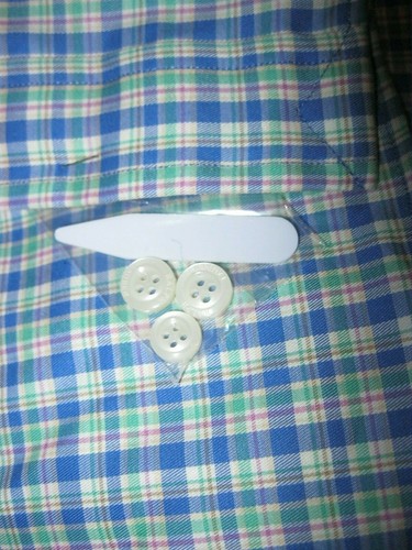 POLO by Ralph Lauren Men's Stretch Blue and Green Checkered Button-down ~ SZ LG - Picture 4 of 5