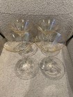 RARE SET OF 4 LARGE LENNOX AMBER BRITISH COLONIAL GLASS MARTINI  PALM TREES