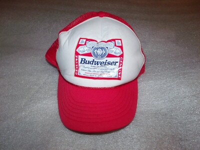Vintage Budweiser Official Merch Trucker Hat Mesh Snapback USA