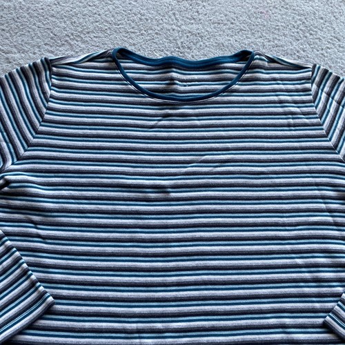 T-shirt Charter Club manica lunga a righe donna taglia media maglietta donna top - Foto 4 di 9