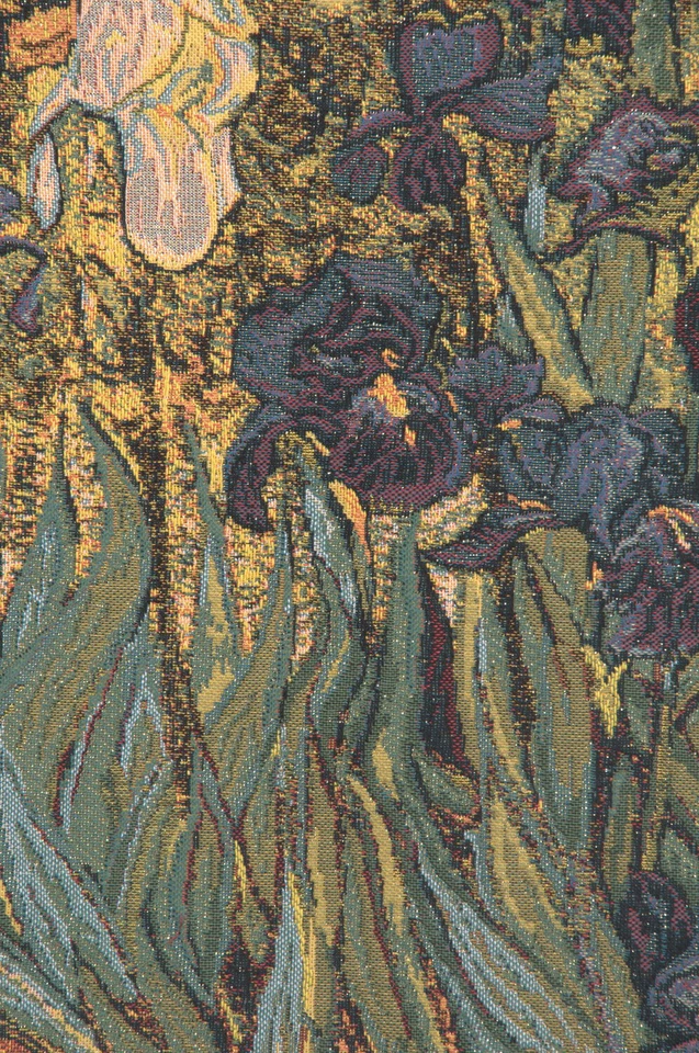 Iris de Vincent van Gogh tapiz belga arte de pared colgante (nuevo) 28x33 pulgadas Foto 4 de 4