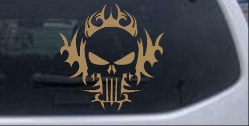 Punisher Tribal Skull Car or Truck Window Laptop Decal Sticker - Picture 31 of 32