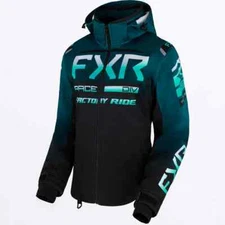 FXR WOMEN'S RRX Black/Ocean Mint Fade JACKET Coat-SNOW Winter -Size 6 or 10 -NEW