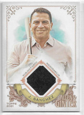 JESSE SANCHEZ 2021 TOPPS ALLEN GINTER FULL SIZE RELIC SP SPORTSCASTER MG
