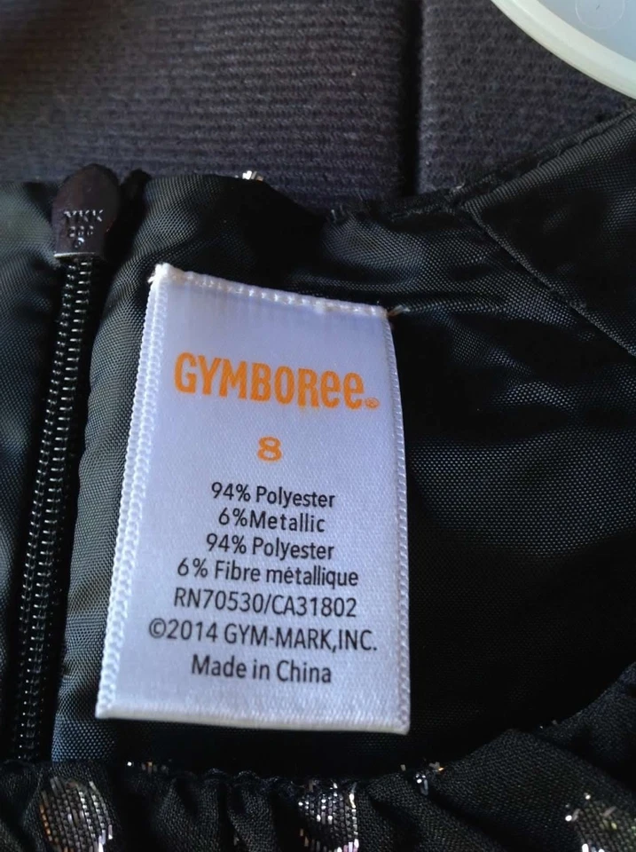 Vestido Gymboree Niñas Negro y Plateado Lunares Sin Mangas Vestido de Ocasión Talla 8  Foto 3 de 4