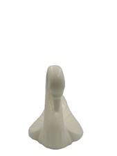 Vintage Ceramic Towel Washcloth Holder white Swan Bathroom Decor 80's Figure