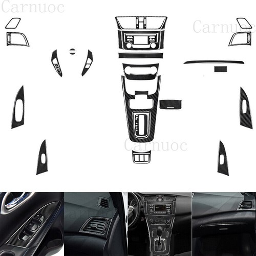 Carbon Fiber Full Kits Cover Trim For Nissan Sentra 2013-19
