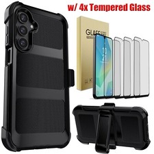 For Samsung Galaxy A16 5G Phone Case Cover Clip Belt Holster / Tempered Glass