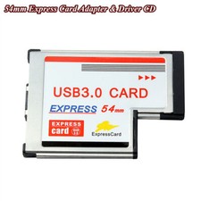 Express Card Expresscard 54mm to 2 Port USB 3.0 Adapter For Laptop NEC Chip New