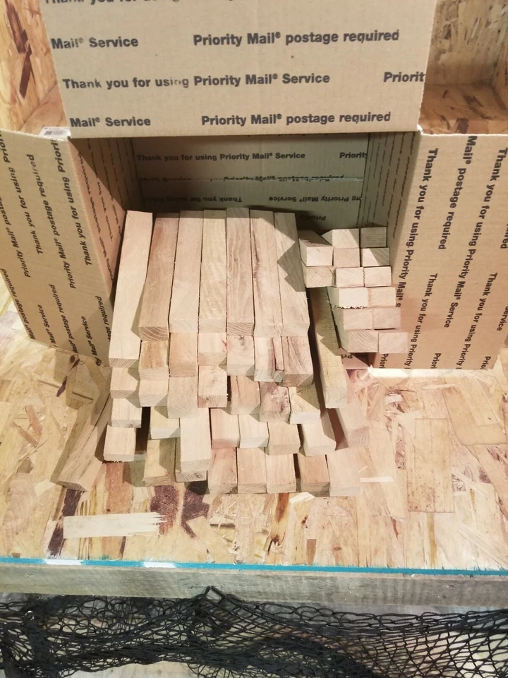 HOMEMADE 10 lbs 6 inch red oak Kiln Dried Blocks For BBQ, Cooking, Grilling, Smoking!!!