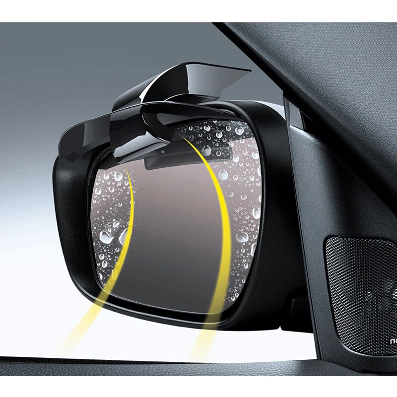 2×Car Rearview Mirror Rain Water Rainproof Eyebrow Cover Side Shield Water Block — 第 3/4 张图片