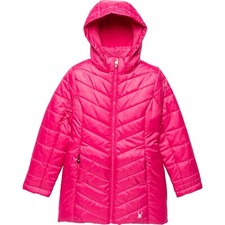 SPYDER Youth Girl XL 16 ThermaWEB Insulated Hooded Jacket Winter Coat Magenta